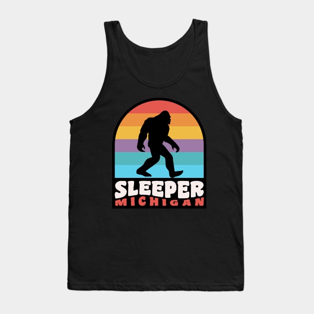 Sleeper State Park Bigfoot Sasquatch Michigan Tank Top by PodDesignShop